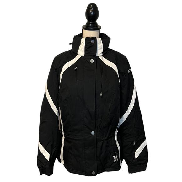 Spyder Black and White Ski Jacket - Picture 2 of 10